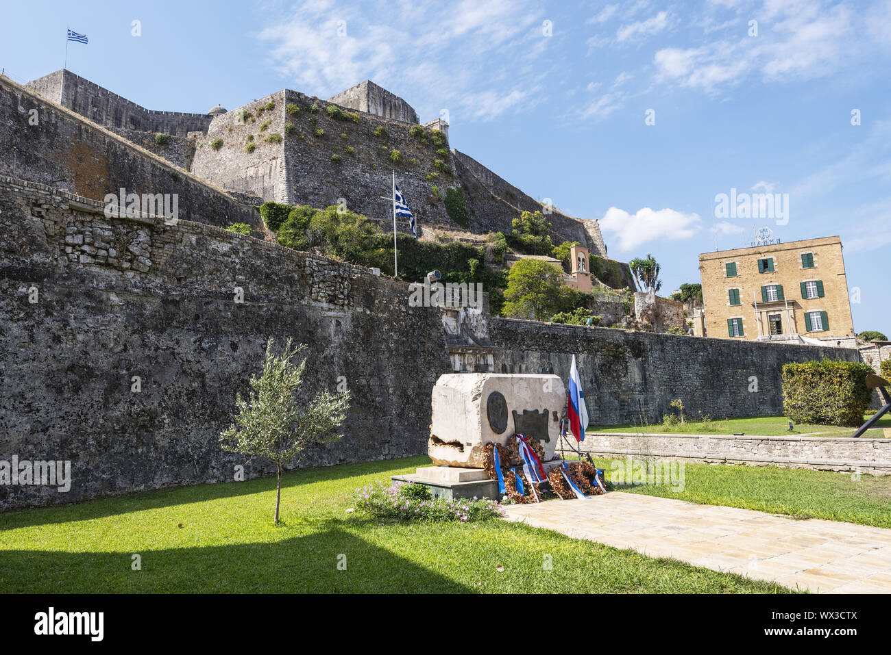War Memorial, nuova fortezza, Corfu, Corfù, Grecia, Europa Foto Stock
