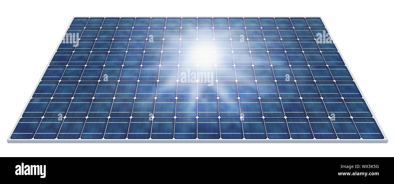 Impianto fotovoltaico, dettaglio Foto Stock