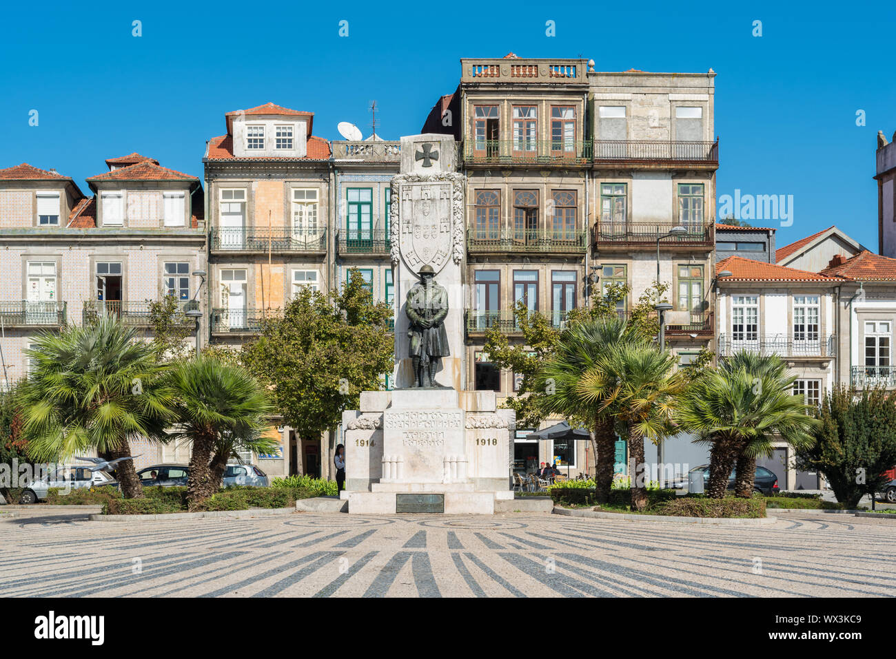 Un Monumento per le vittime della Prima Guerra Mondiale a PORTO Foto Stock