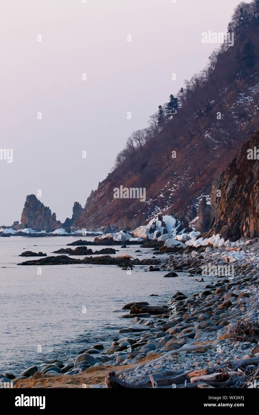 Proselochny cordon. Lazovsky Riserva Naturale, Sichote-Alin' Mountain Range. Japon mare. Primorsky Krai. La Russia, Asia Foto Stock