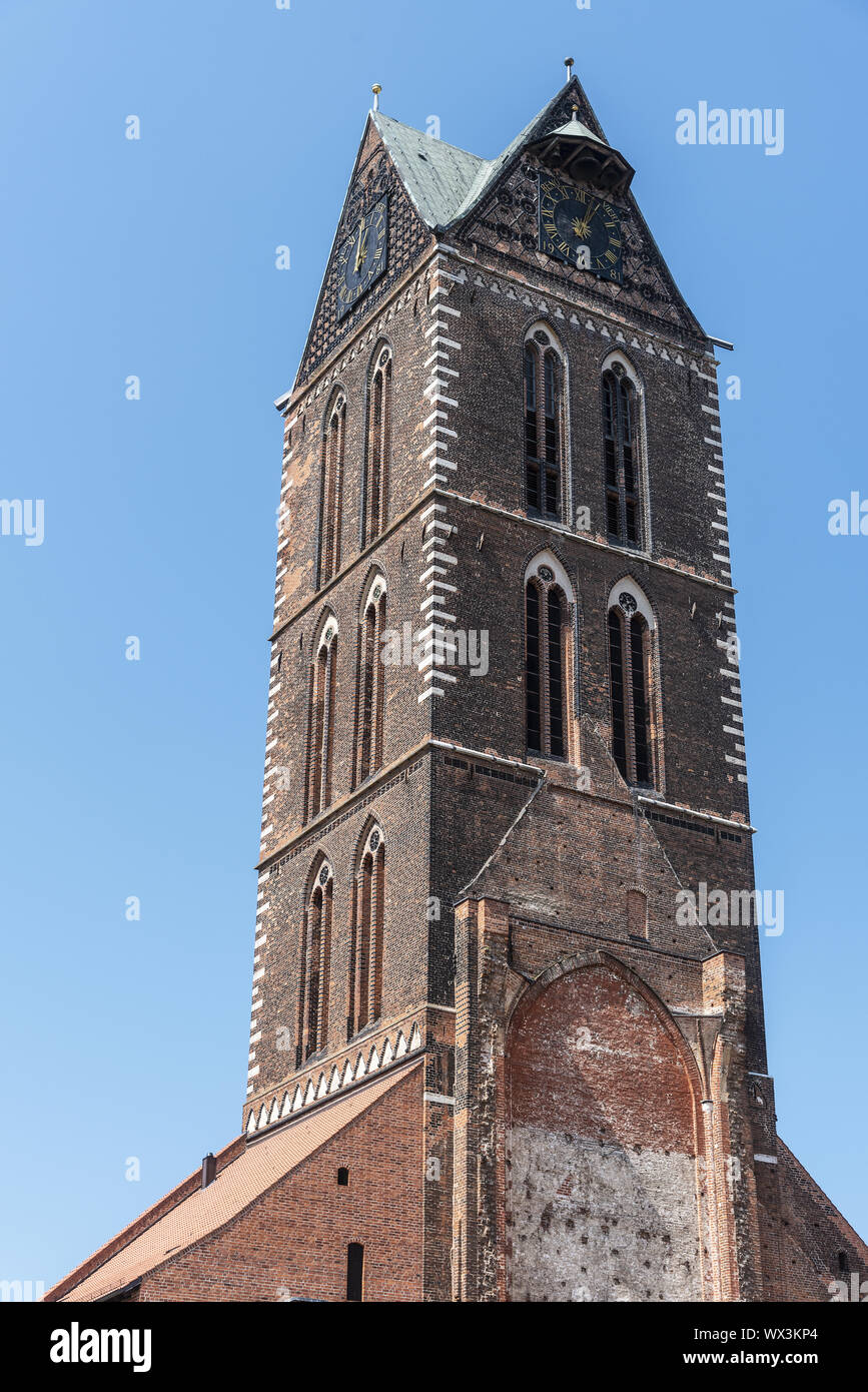 La chiesa di Santa Maria di Wismar, Meclemburgo-Pomerania Occidentale, Germania, Europa Foto Stock