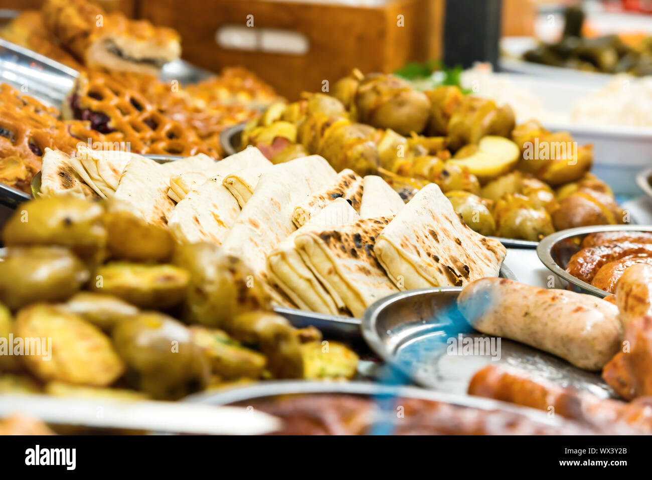 Food street festive Foto Stock