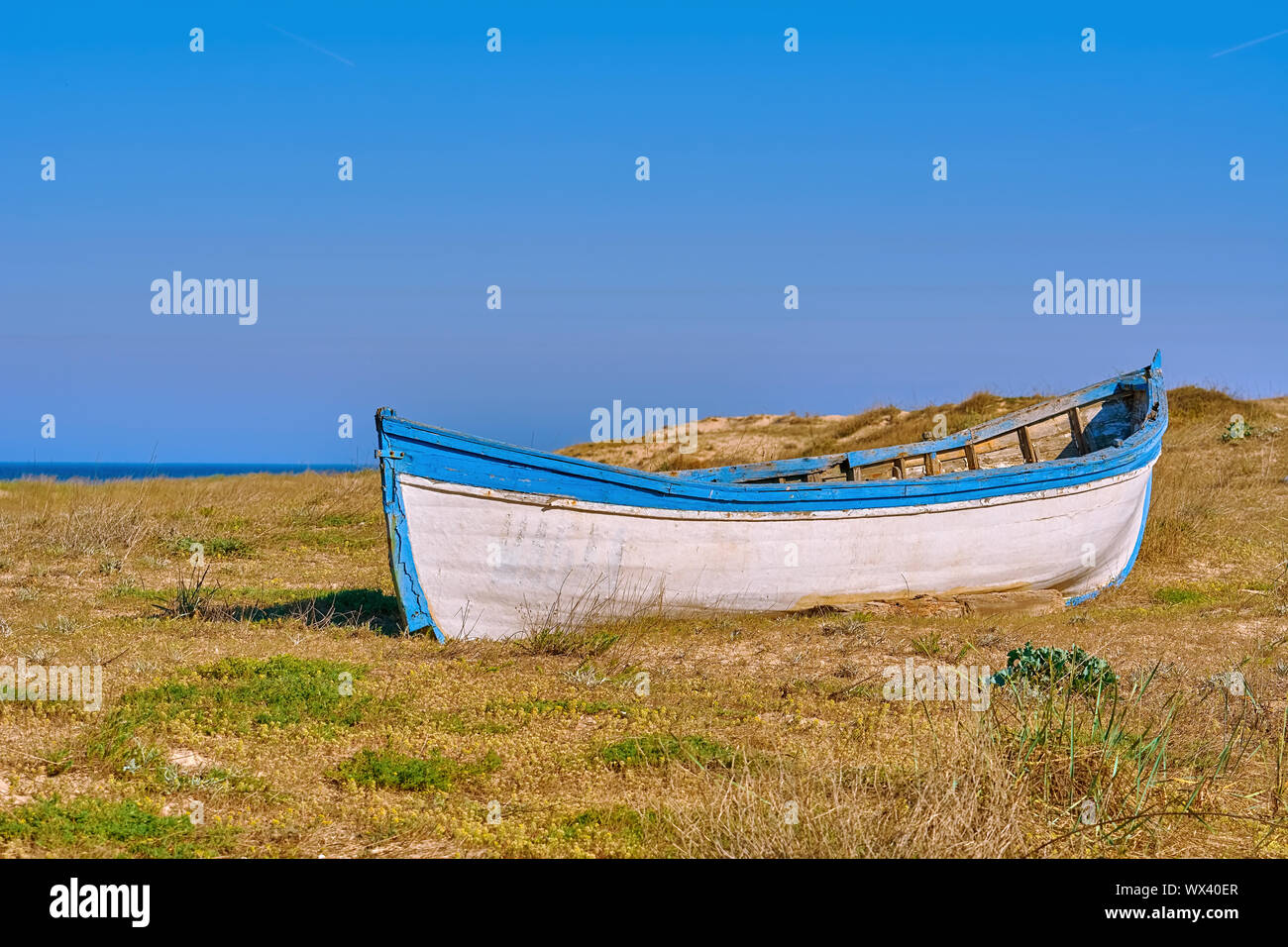 Vecchia barca sulla riva Foto Stock