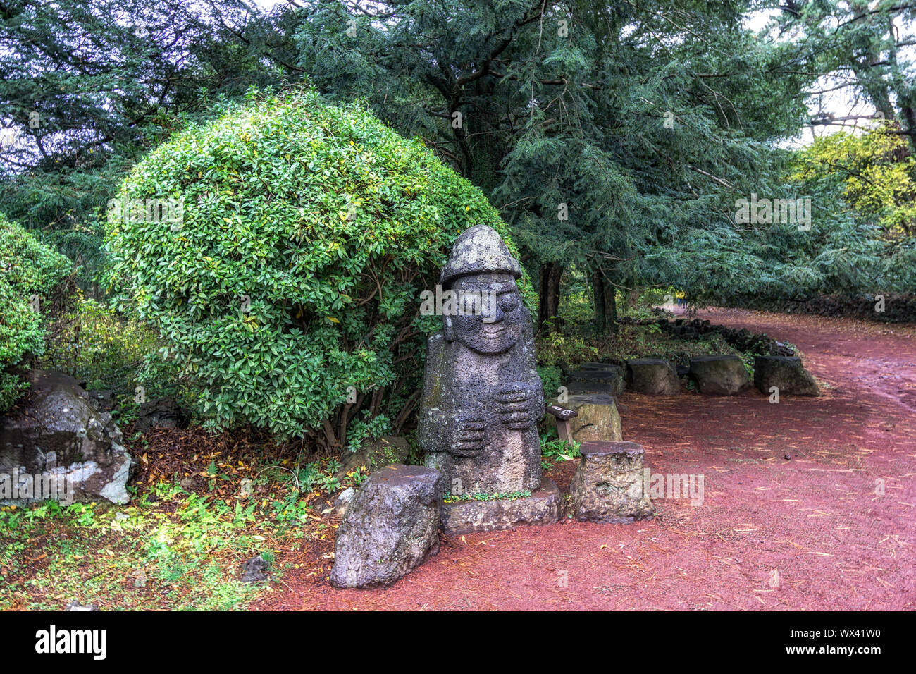 Foresta Bijarim dol hareubang scenario Foto Stock