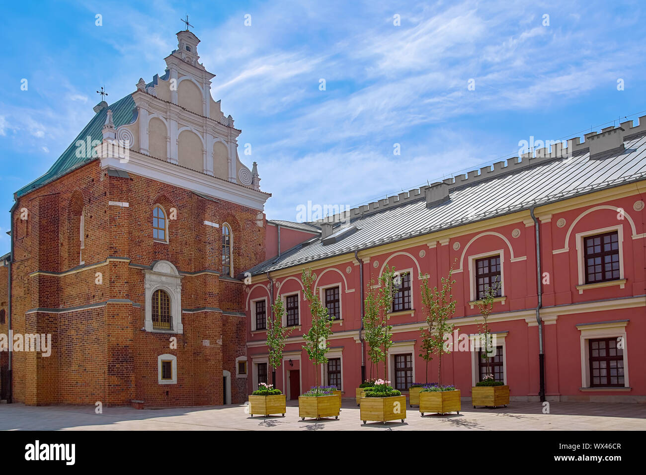 Cortile del Castello Foto Stock