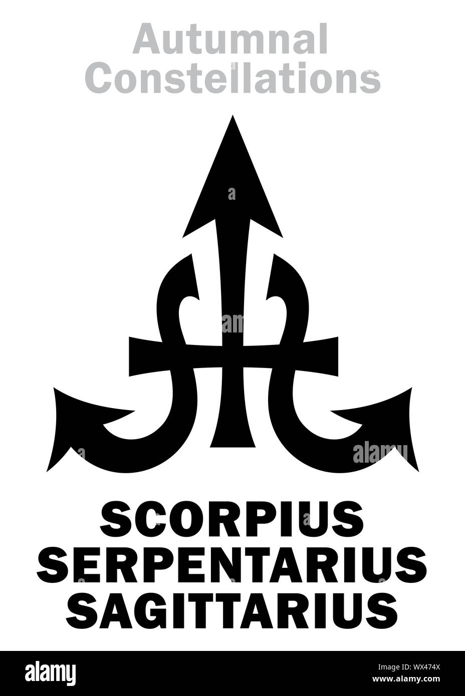 Astrologia: costellazioni autunnali Foto Stock