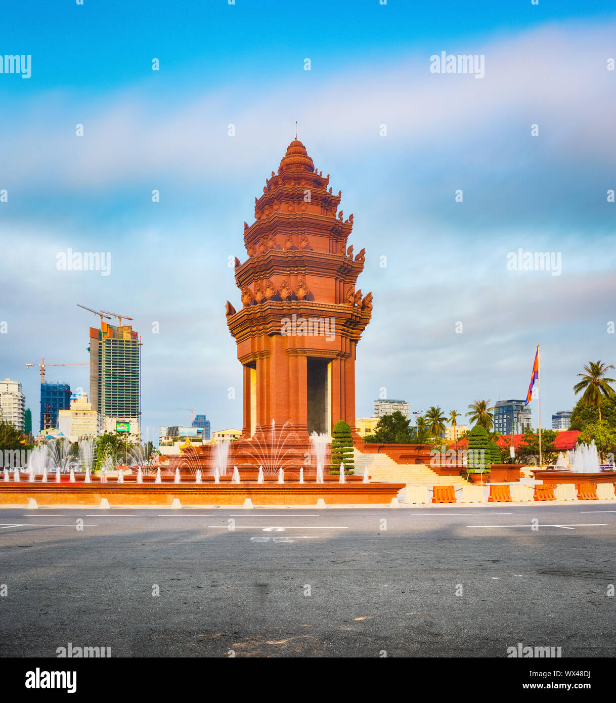 Il monumento di indipendenza in Phnom Penh Cambogia Foto Stock