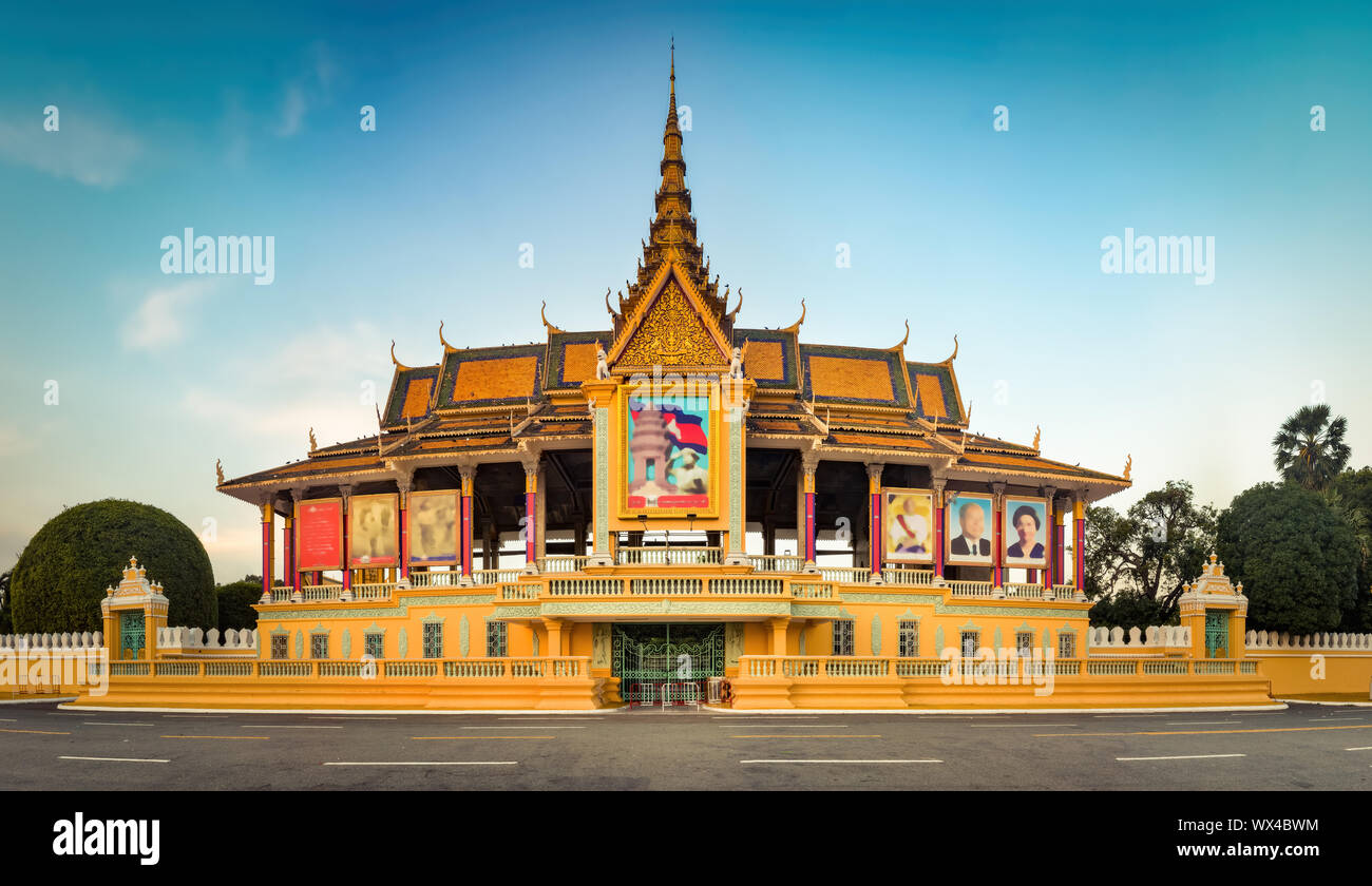 Royal Palace in Phnom Penh Cambogia. Panorama Foto Stock