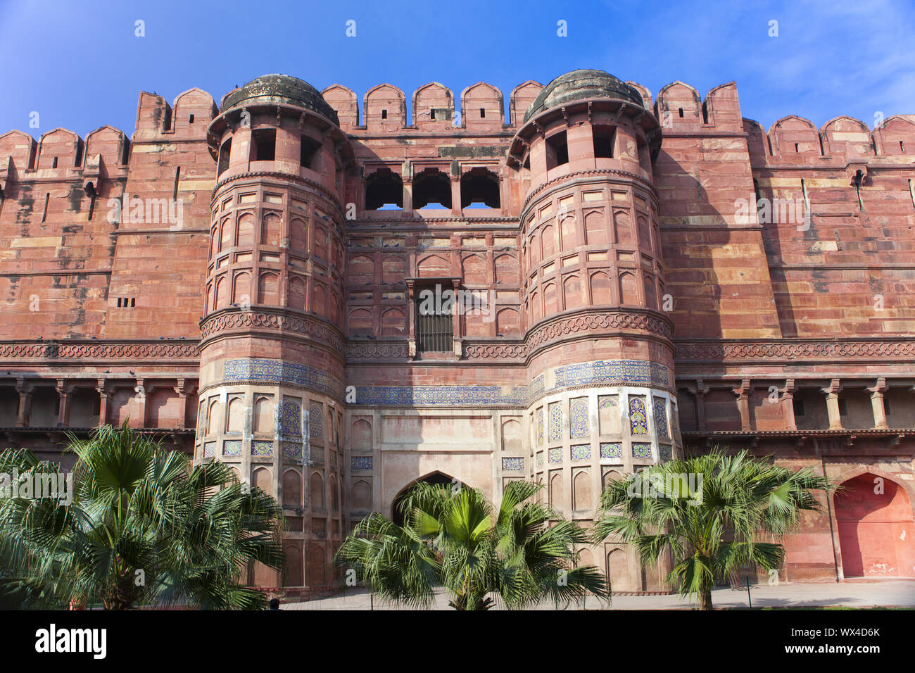 India. Agra. Red Fort. Foto Stock