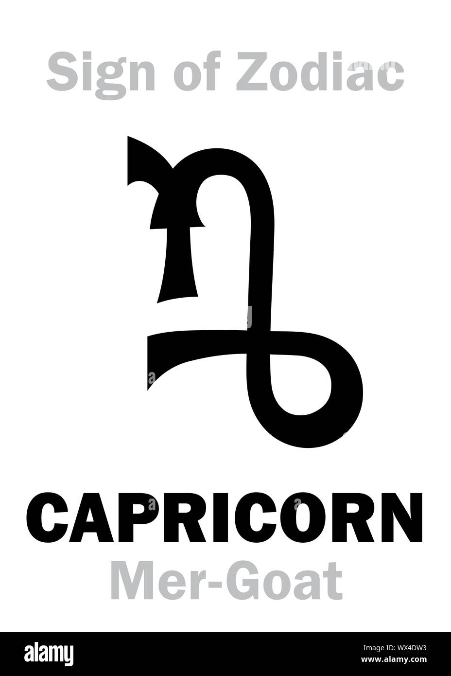 Astrologia: segno zodiacale CAPRICORNUS (l'Mer-Goat) Foto Stock