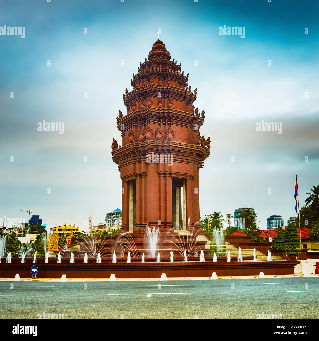 Il monumento di indipendenza in Phnom Penh Cambogia Foto Stock