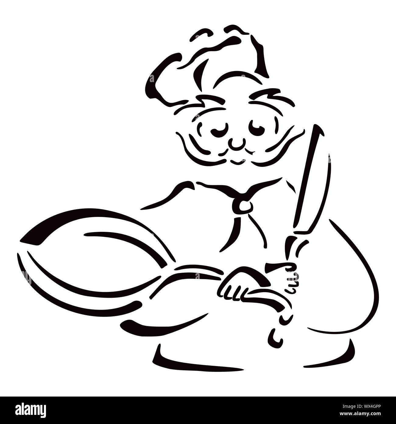 Cuoco preparare le tradizionali kebab turco Foto Stock