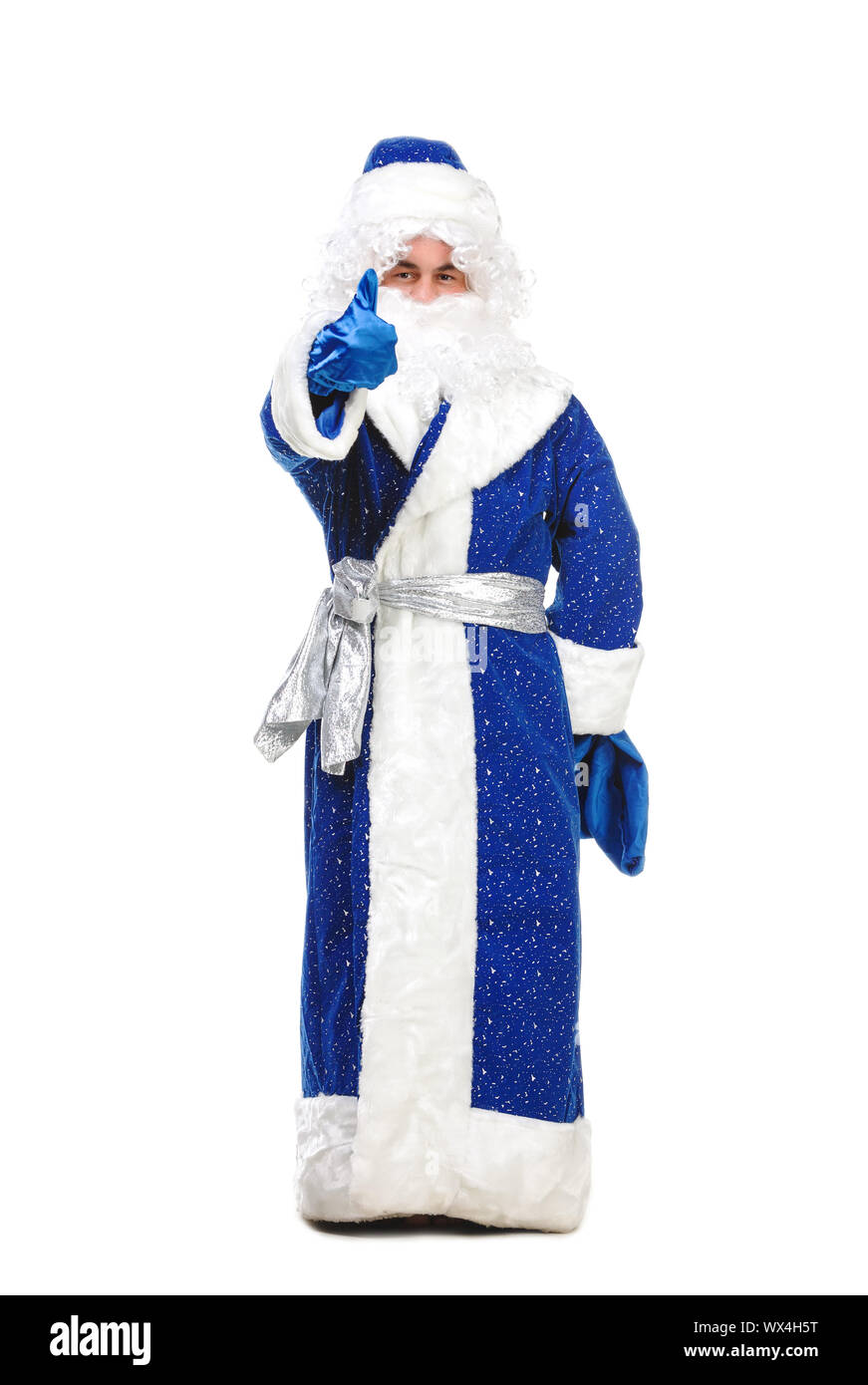 Parodia attori genere raffigurano Santa Claus, su sfondo bianco Foto Stock