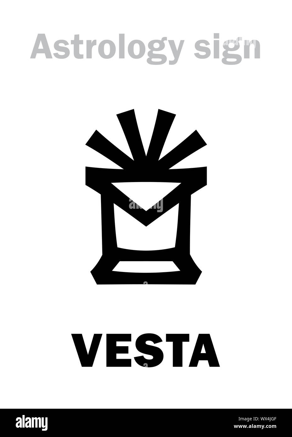 Astrologia: asteroidi Vesta Foto Stock