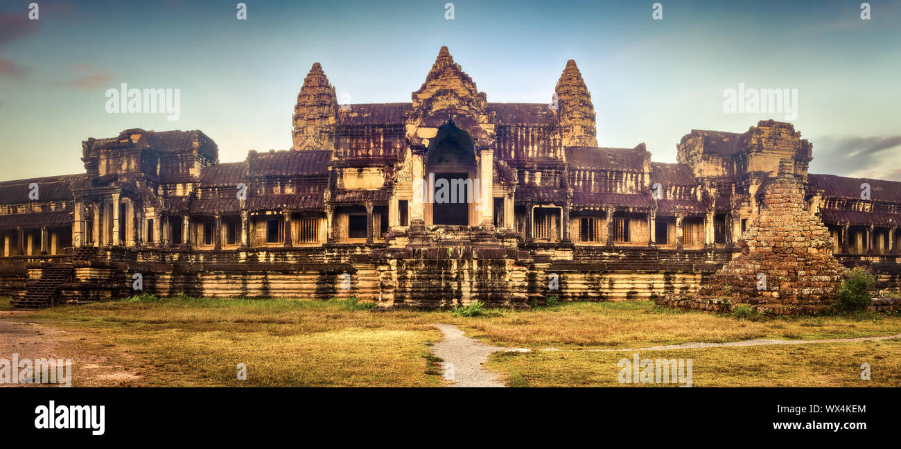 Angkor Wat a sunrise. Siem Reap. Cambogia. Panorama Foto Stock