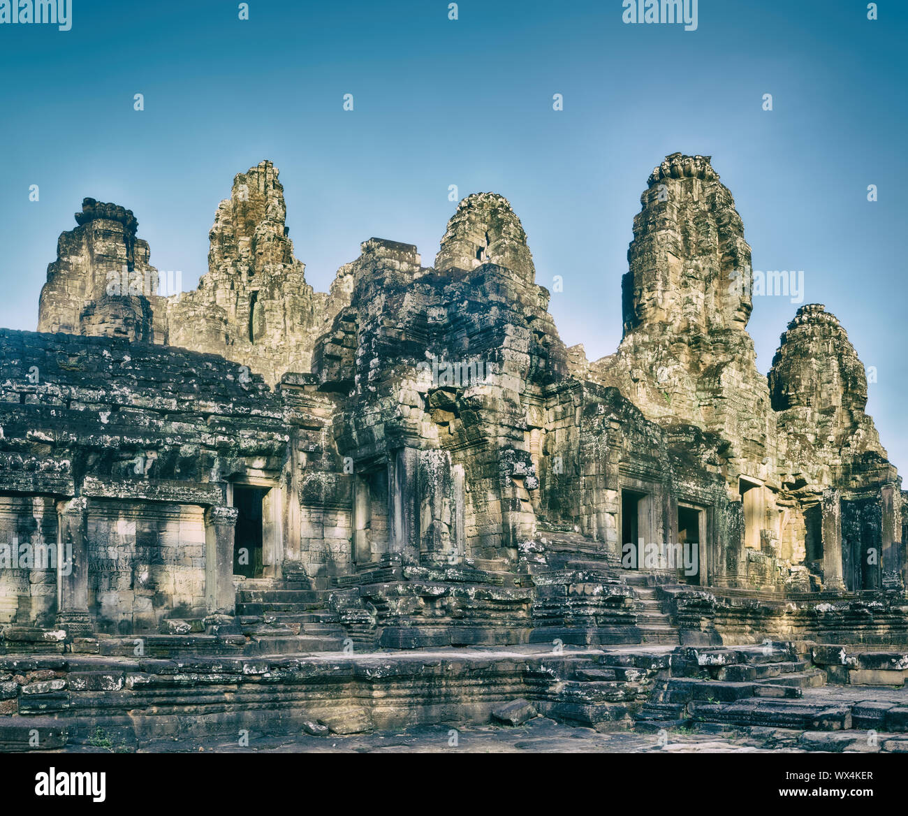 Tempio Bayon in Angkor Thom. Siem Reap. Cambogia Foto Stock