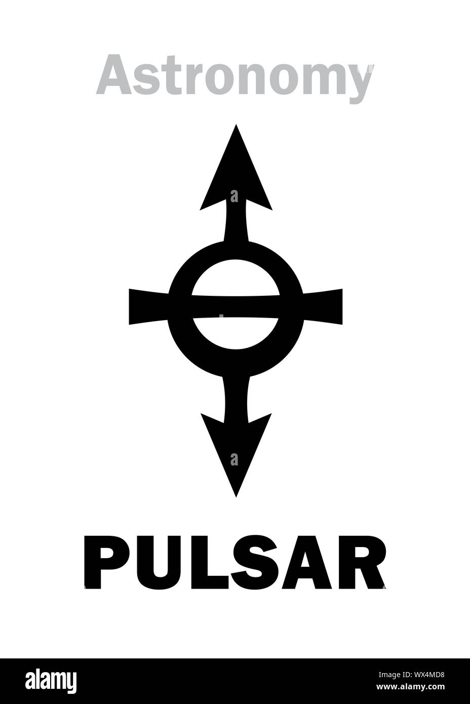 Astrologia: PULSAR (impulso raggi) Foto Stock