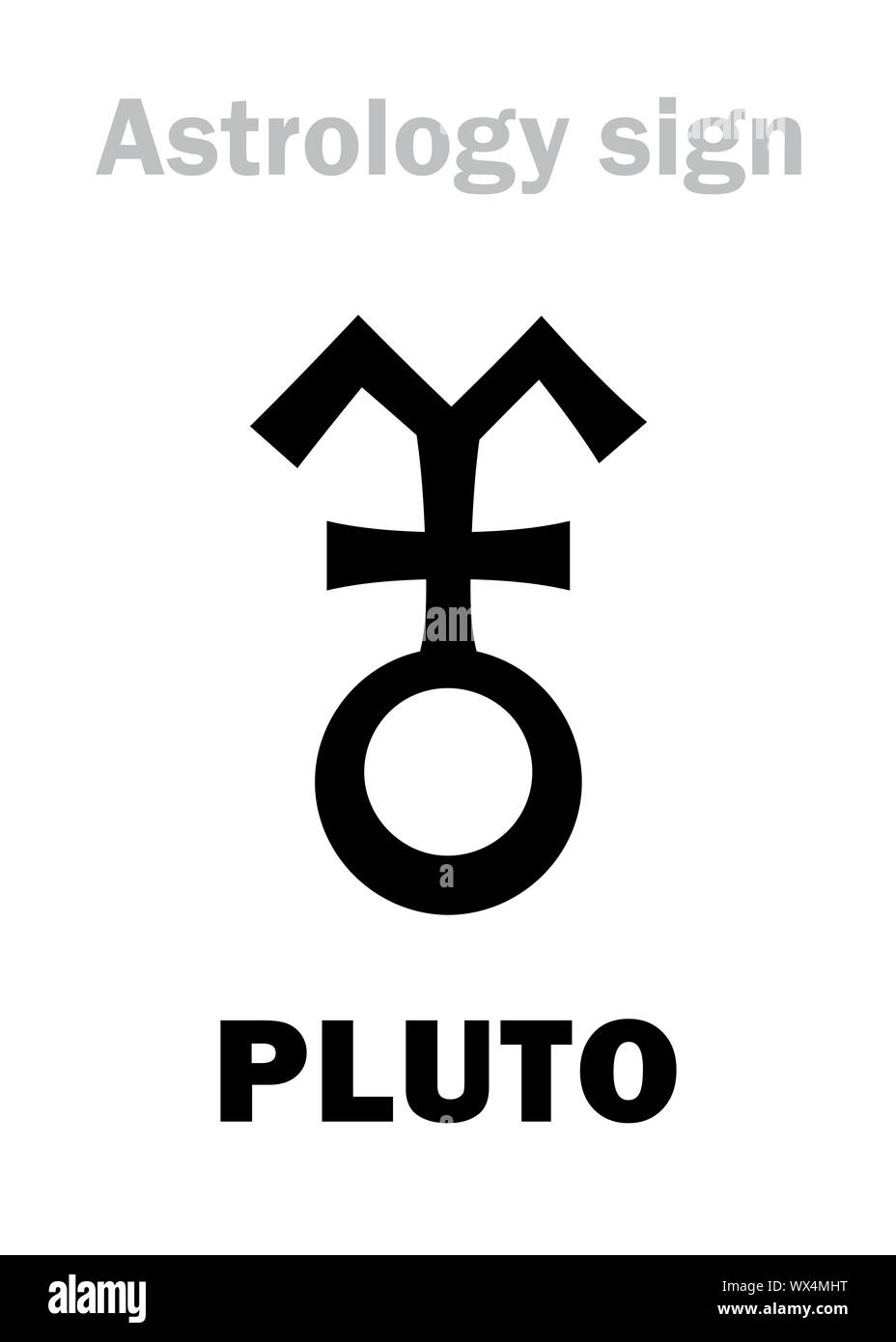 Astrologia: pianeta Plutone Foto Stock