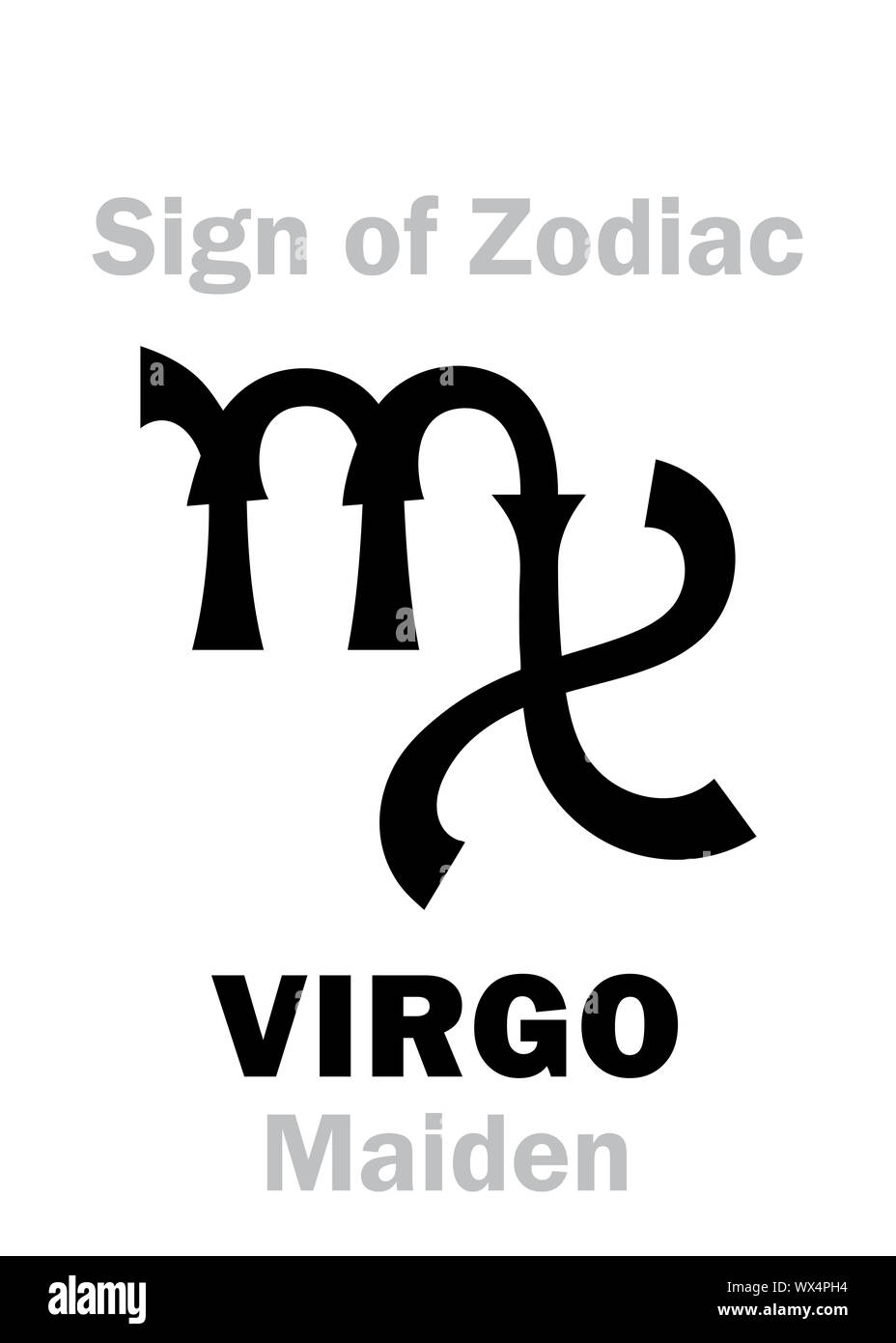 Astrologia: segno zodiacale della Vergine (Maiden) Foto Stock