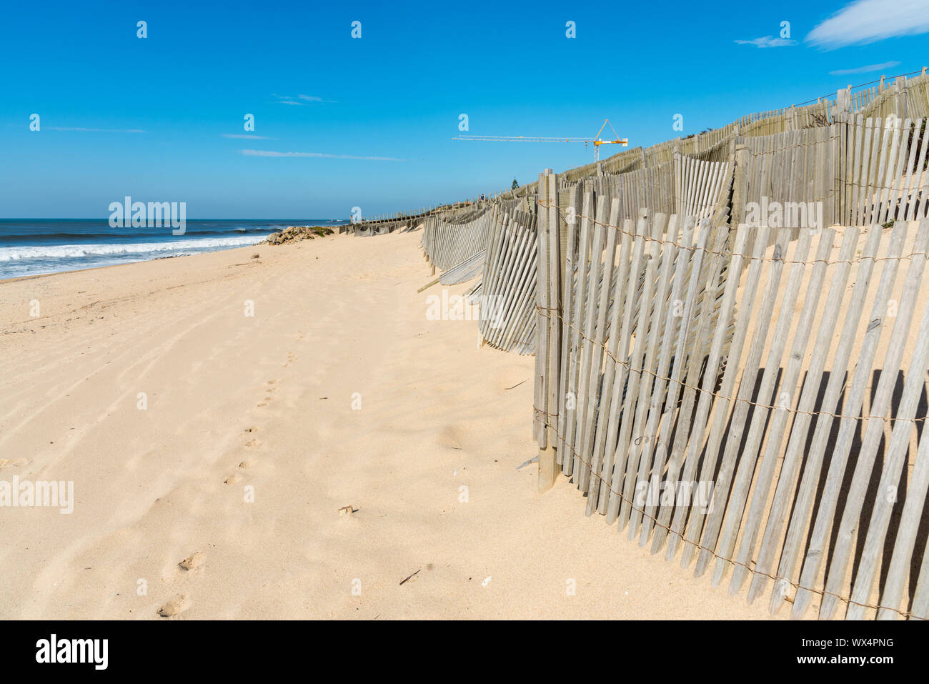 La Granja Beach si trova a sud di Porto Foto Stock