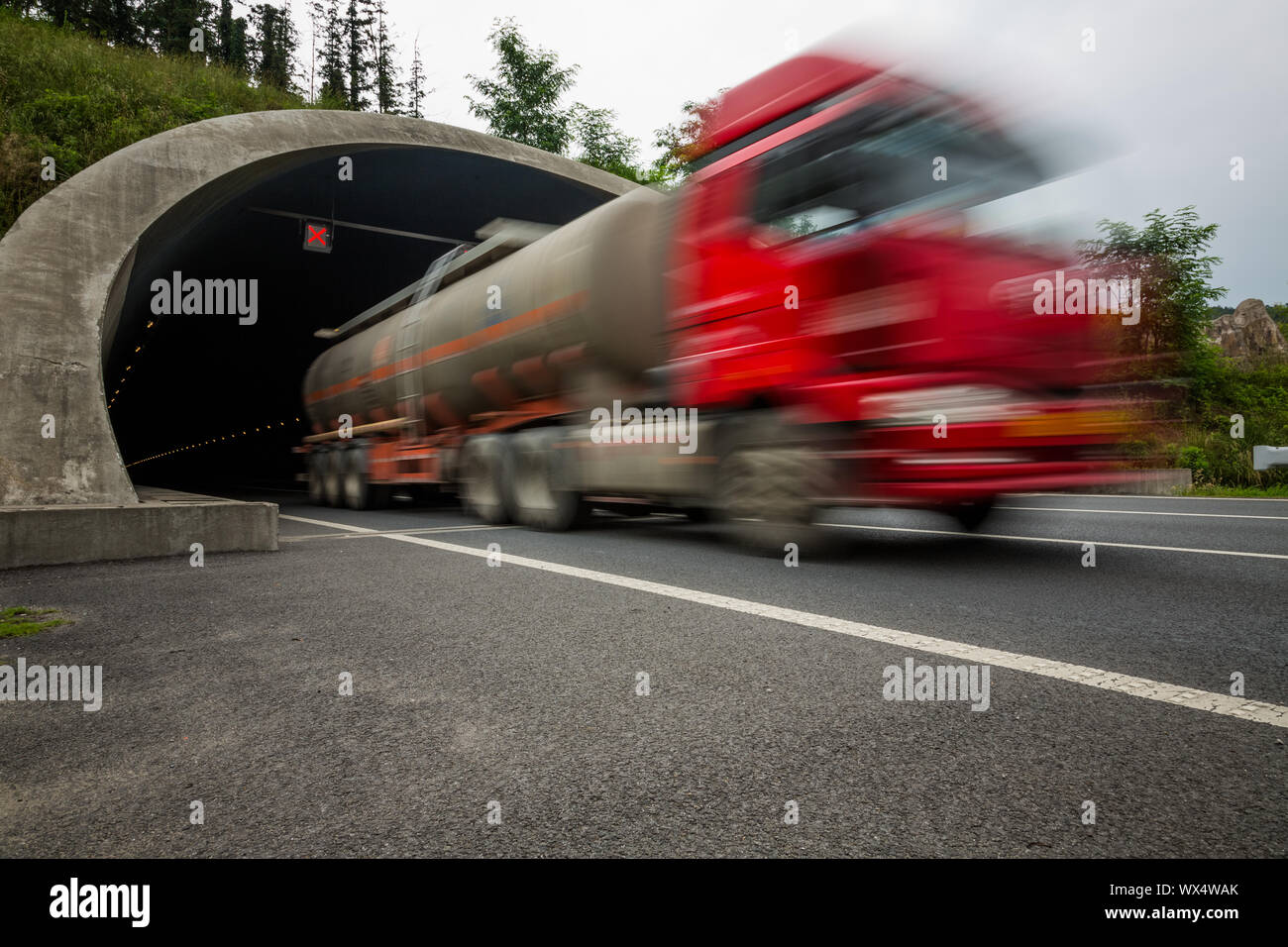 Pulire autostrada Foto Stock