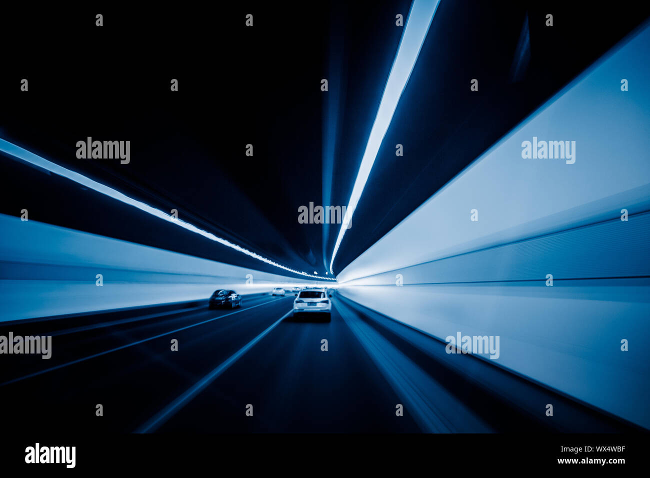 Vista notturna a Shanghai in Cina Foto Stock