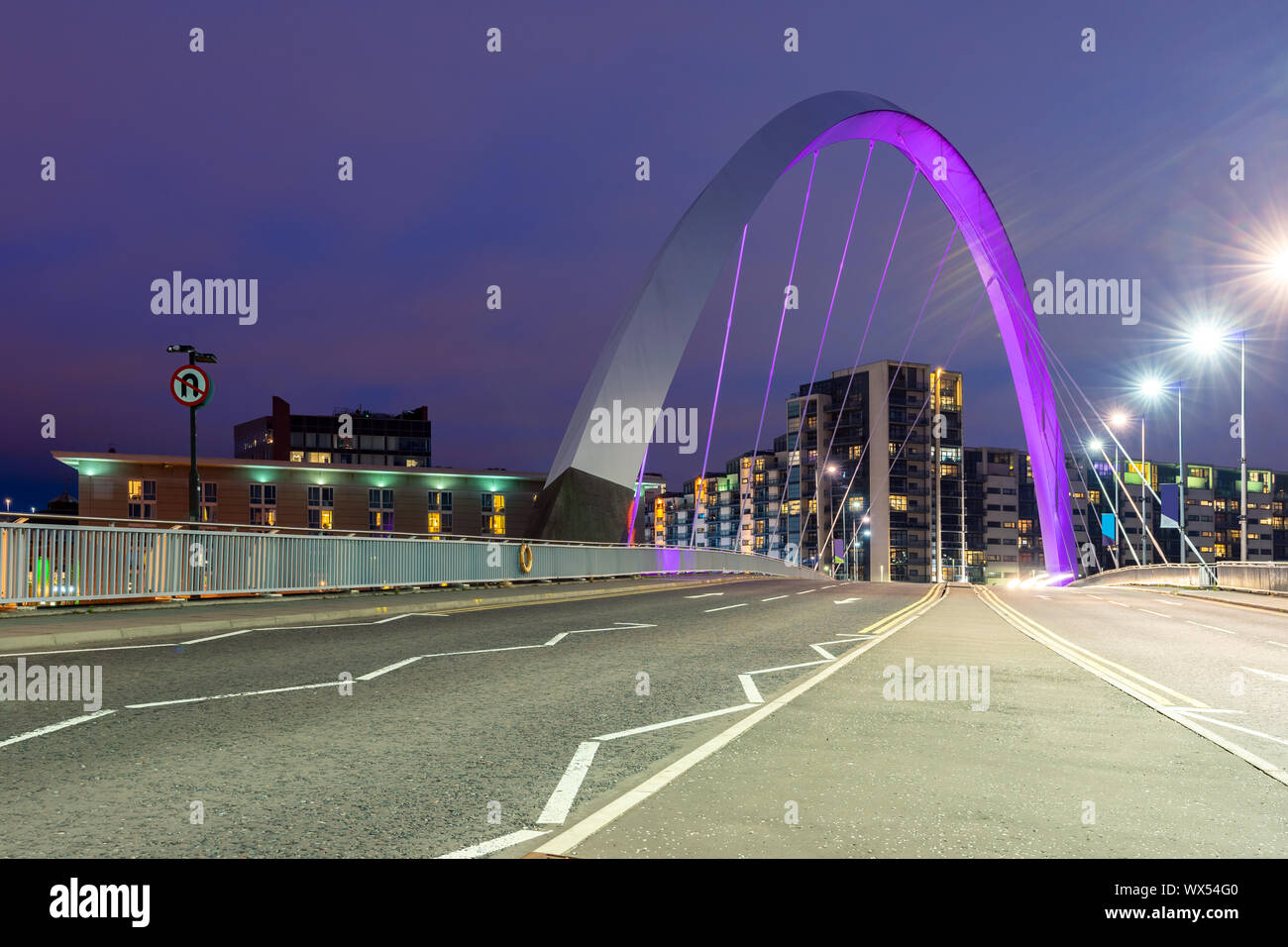 Clyde Arc Bridge Glasgow Foto Stock