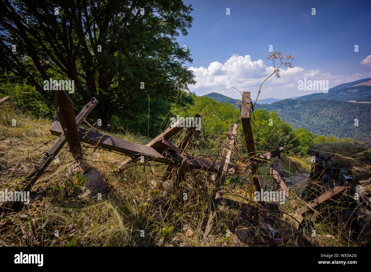 Alsace Mountain vogesen guerra mondiale una memorial rovine Foto Stock