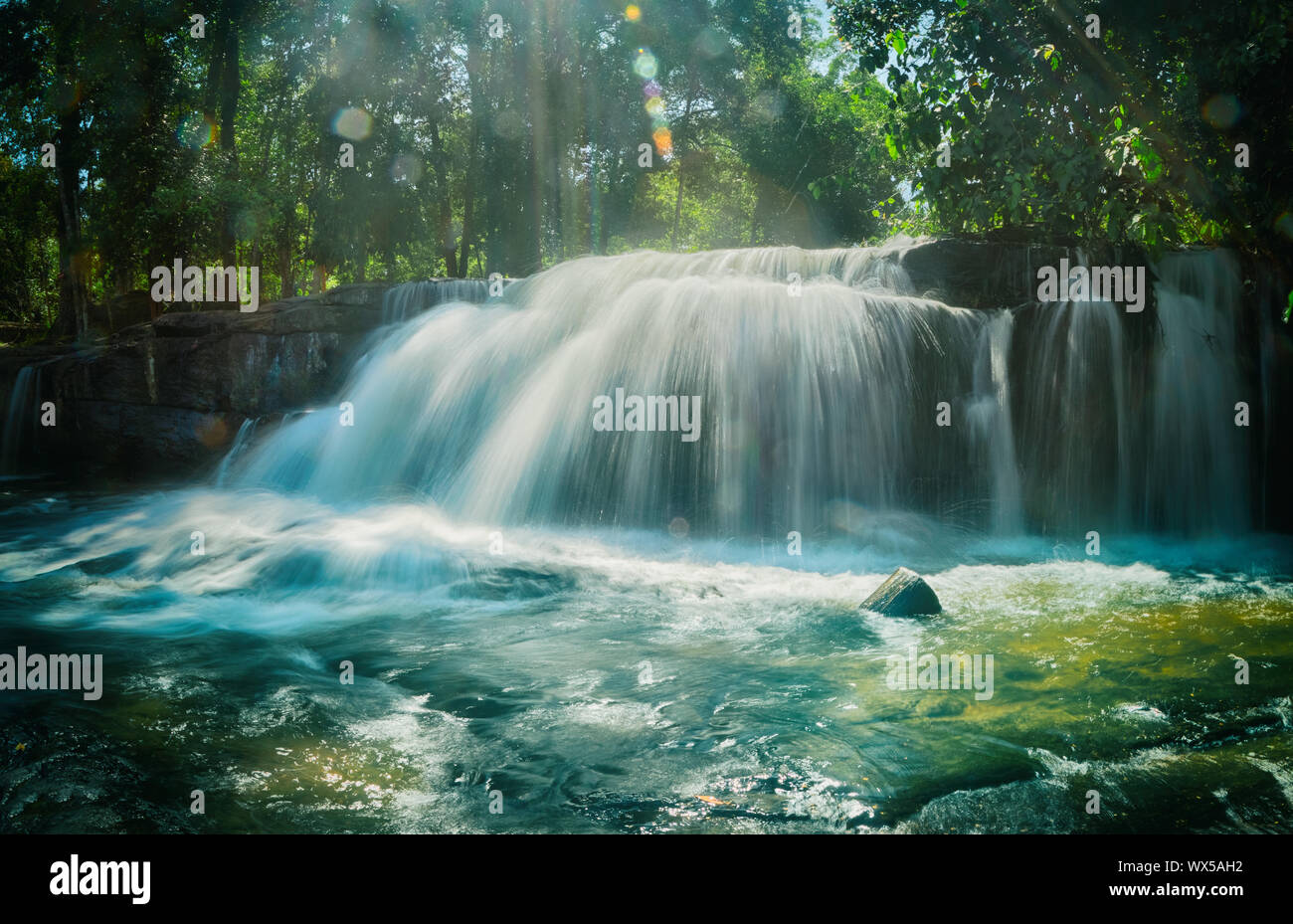 Cascata a Phnom Kulen National Park. Cambogia Foto Stock