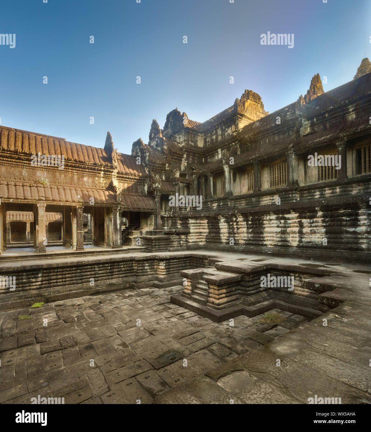 Piscina in Angkor Wat. Siem Reap. Cambogia. Foto Stock