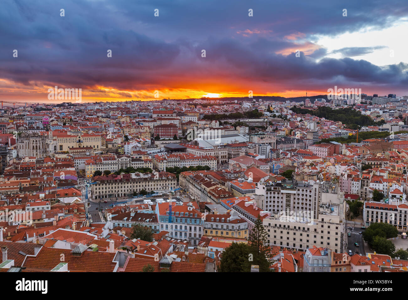 Lisbona portogallo cityscape Foto Stock