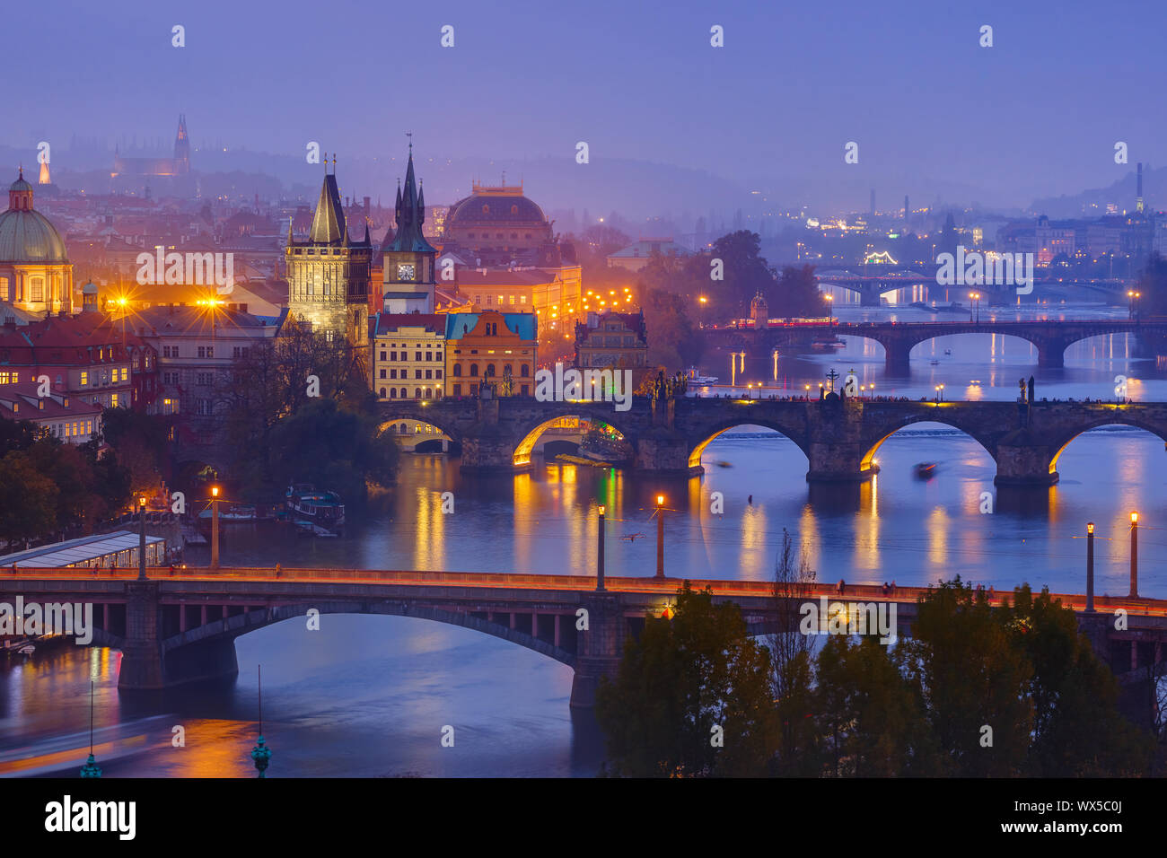La città di Praga - Repubblica Ceca Foto Stock