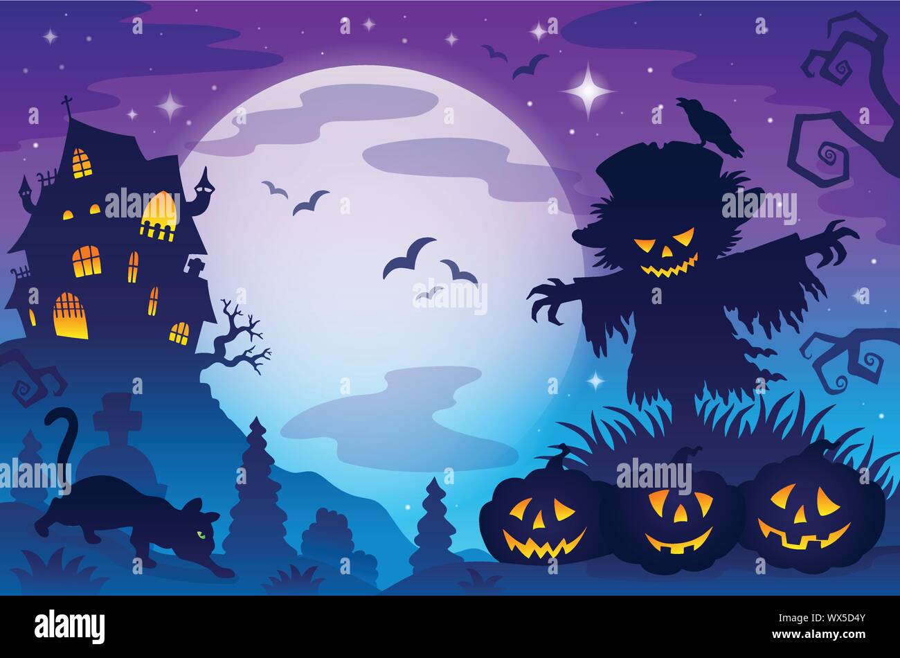 Tema Halloween immagine 8 Illustrazione Vettoriale