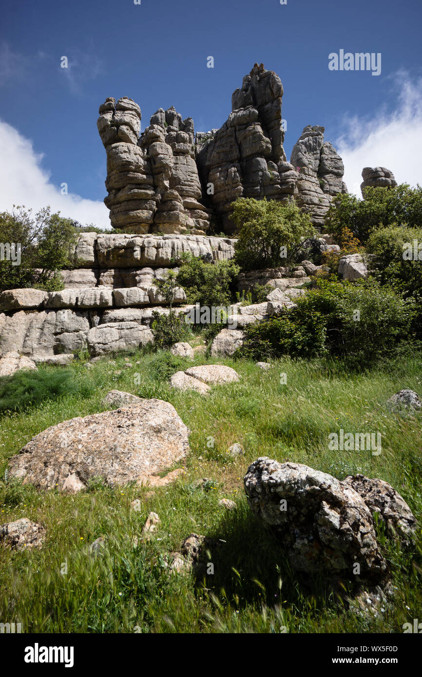 El Torcal Antequera Parco Nazionale di Malaga Foto Stock