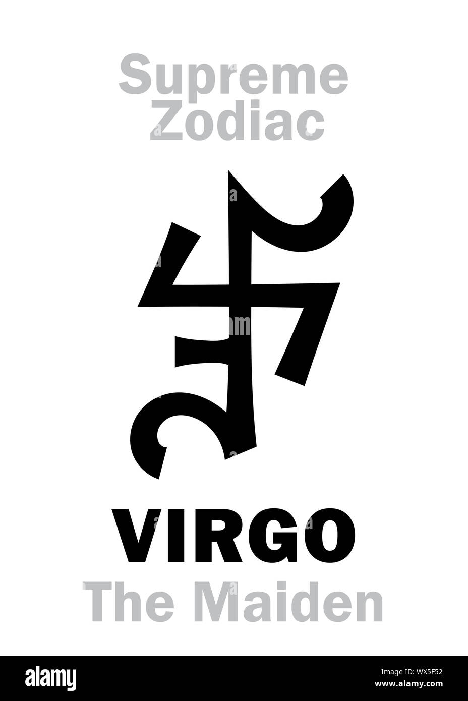 Astrologia: Supreme Zodiac: Vergine (Vergine / La fanciulla) Foto Stock