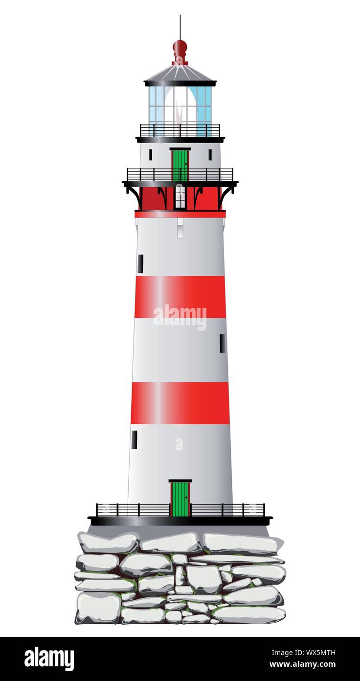 Faro isolato Illustrazione Vettoriale