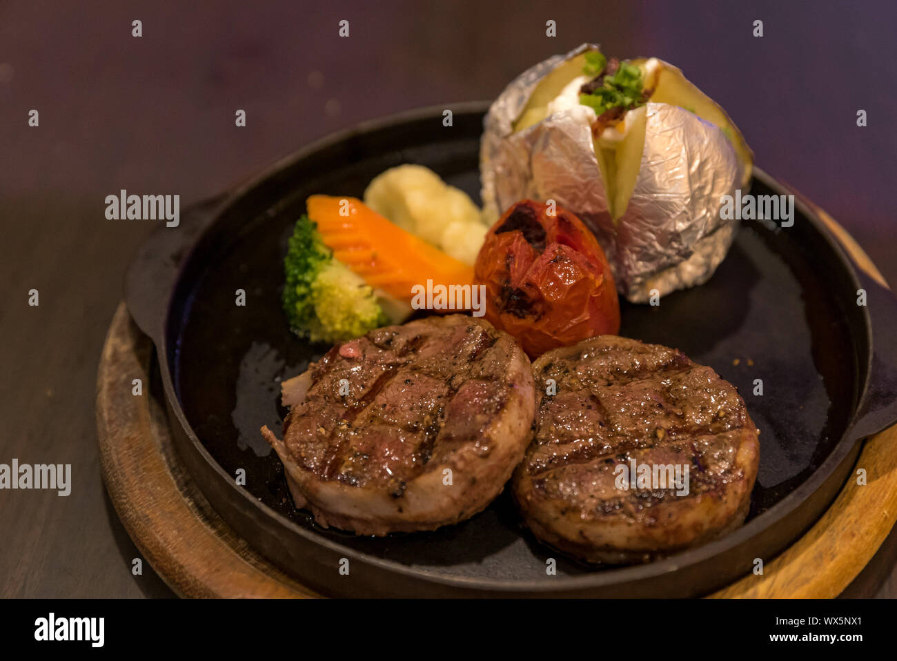Il filet mignon bistecca Foto Stock