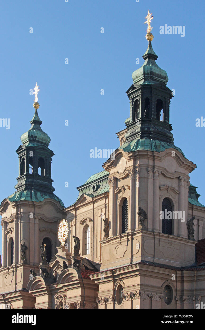 Chiesa di San Nicolò a Praga Foto Stock