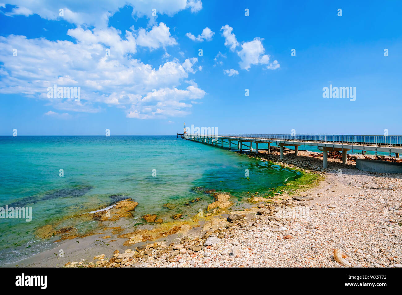 Pier nel Mar Nero Foto Stock
