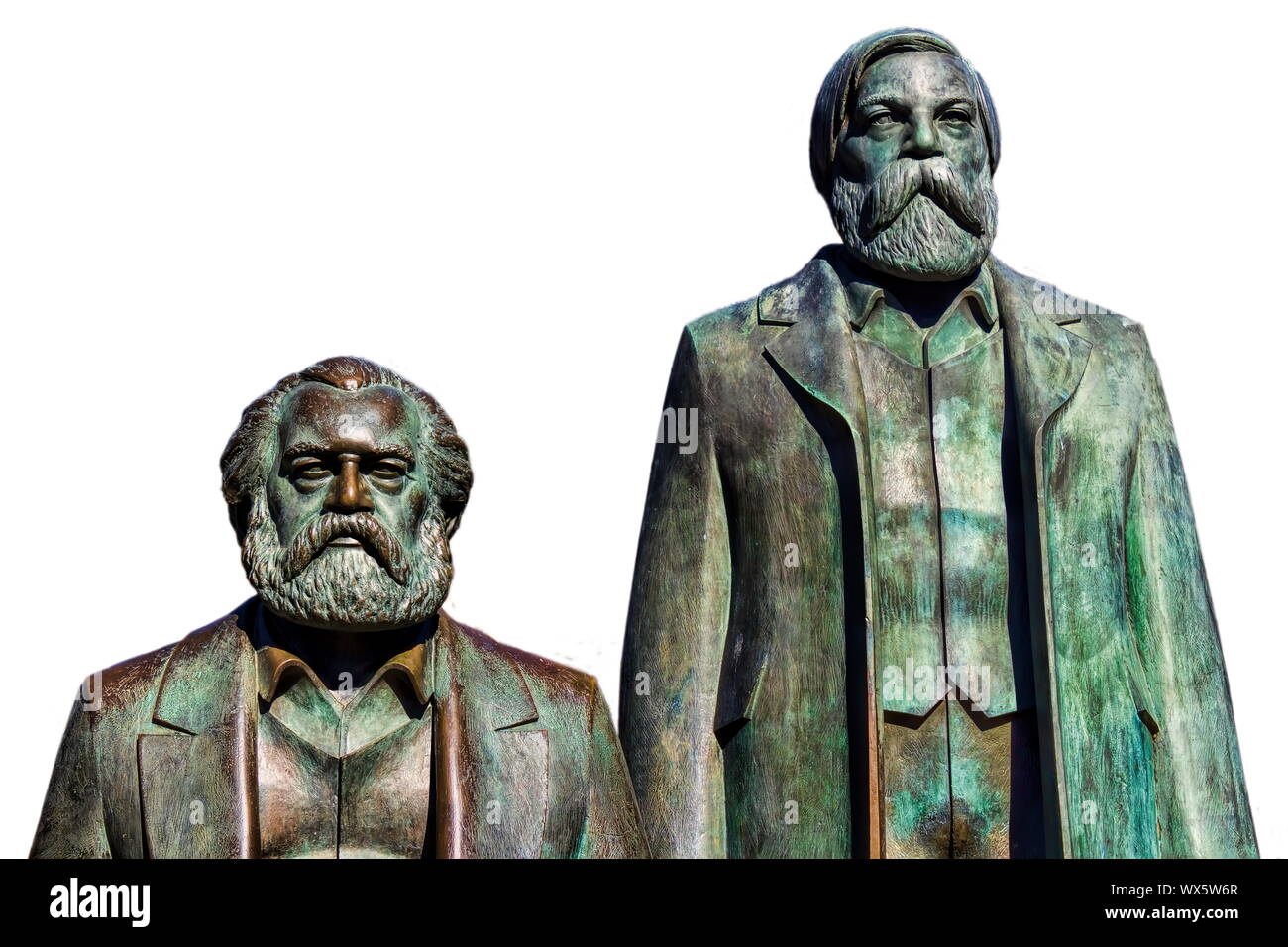 Karl Marx e Friedrich Engels Foto Stock