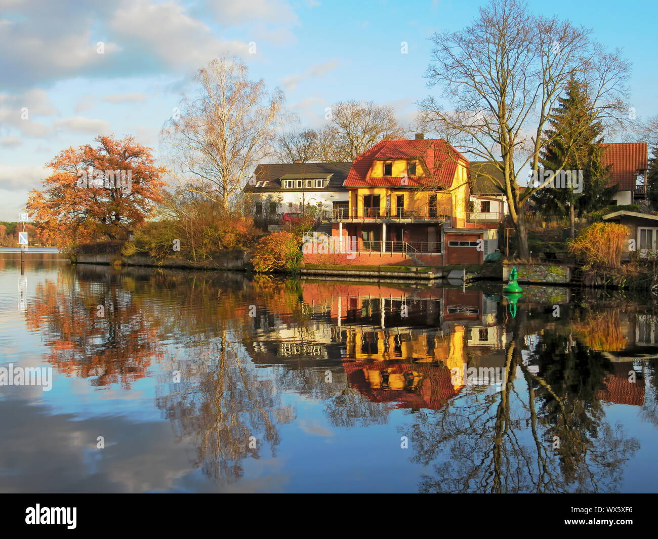 Erkner, Flakensee Foto Stock