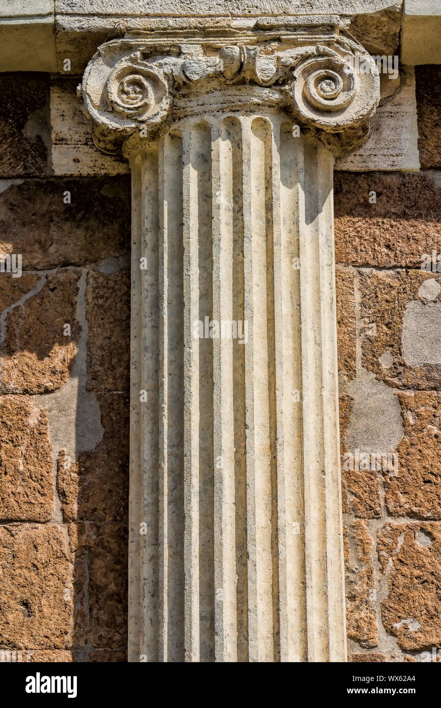 Roma, colonna ionica Foto Stock