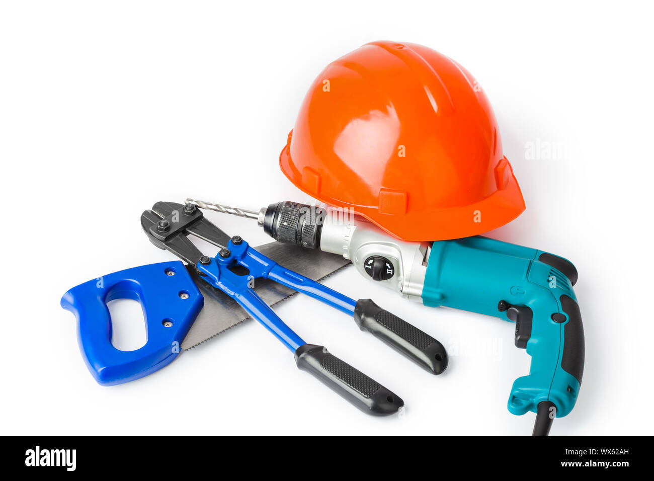 Diversi strumenti di costruzione Foto Stock