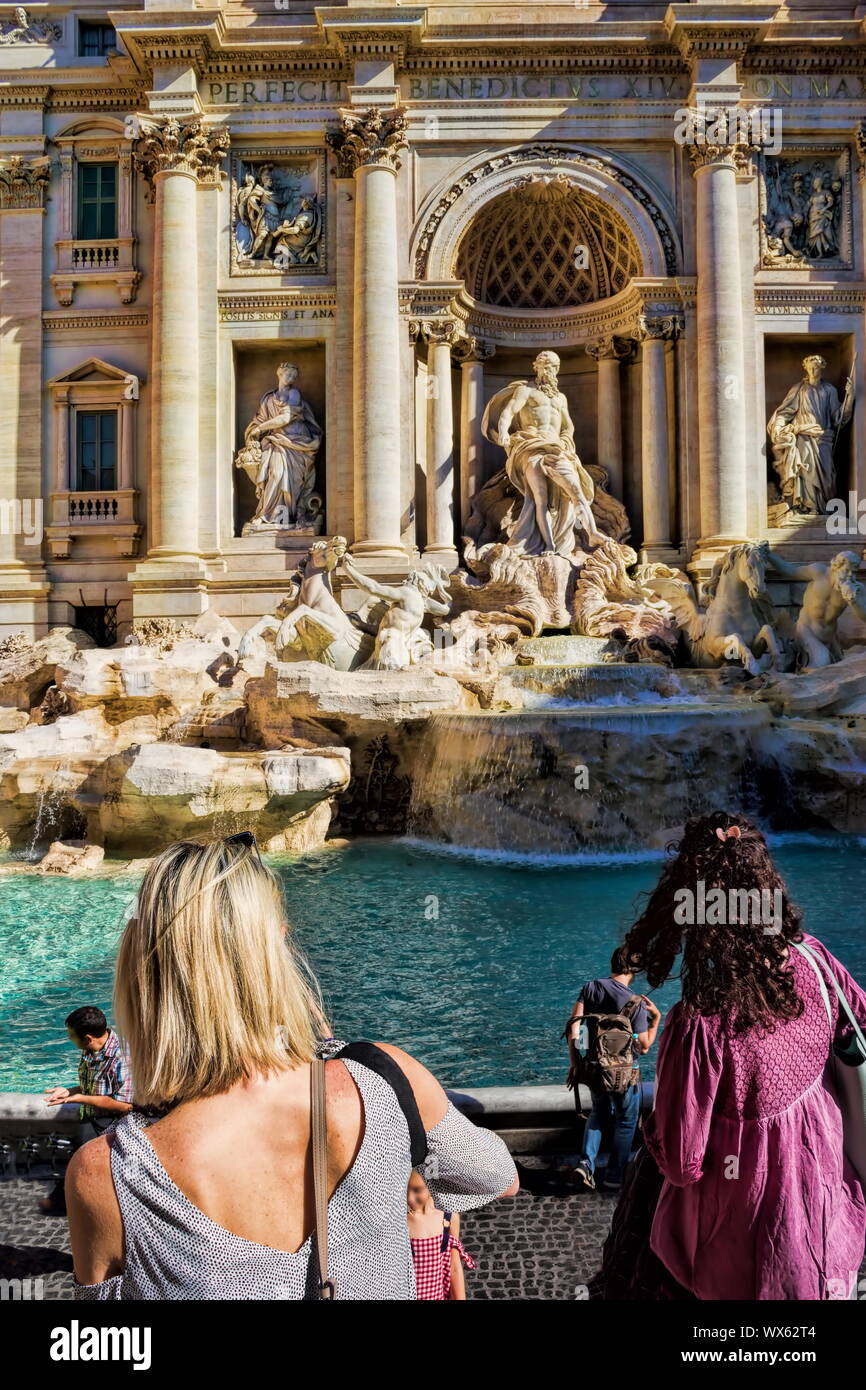 Roma, Fontana di Trevi Foto Stock