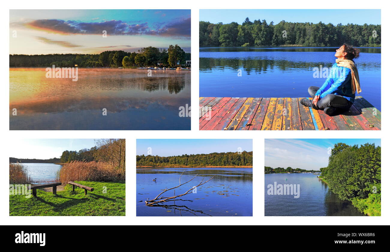 Erkner Città dei Cinque Laghi Foto Stock