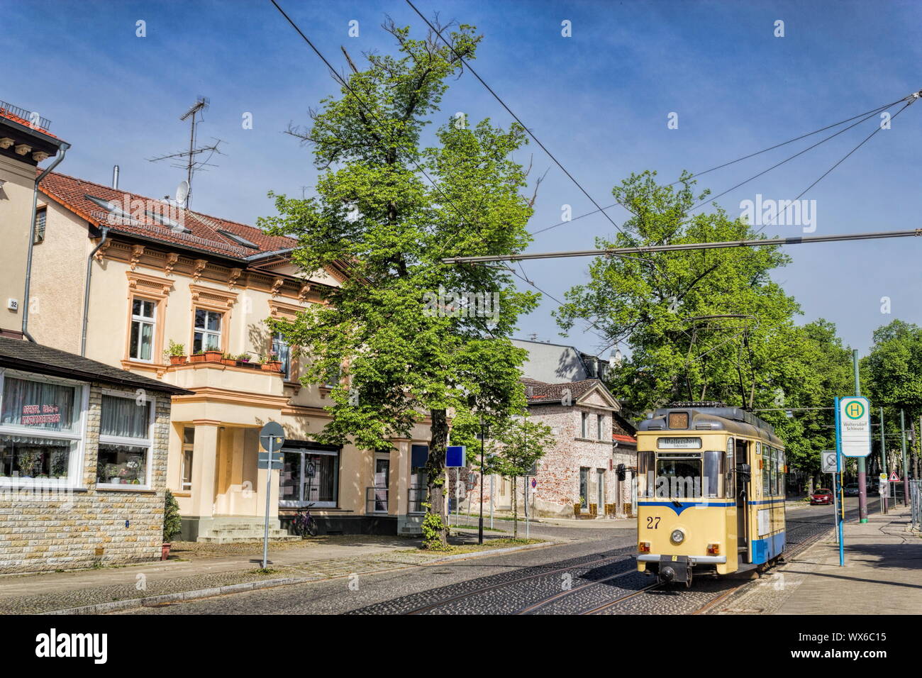 Vecchio tram Foto Stock