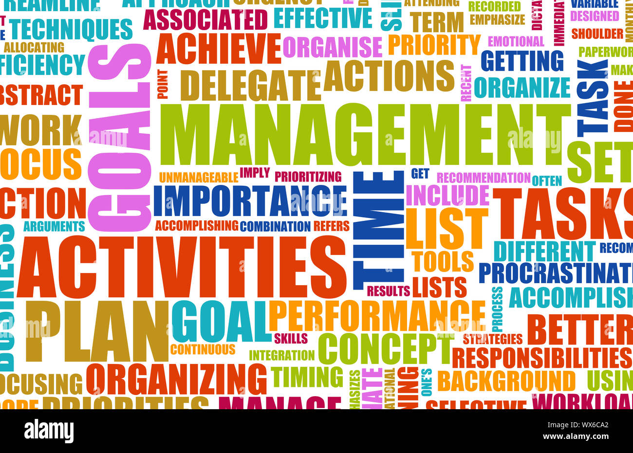 Gestione del tempo concetto come sfondo astratto Foto Stock