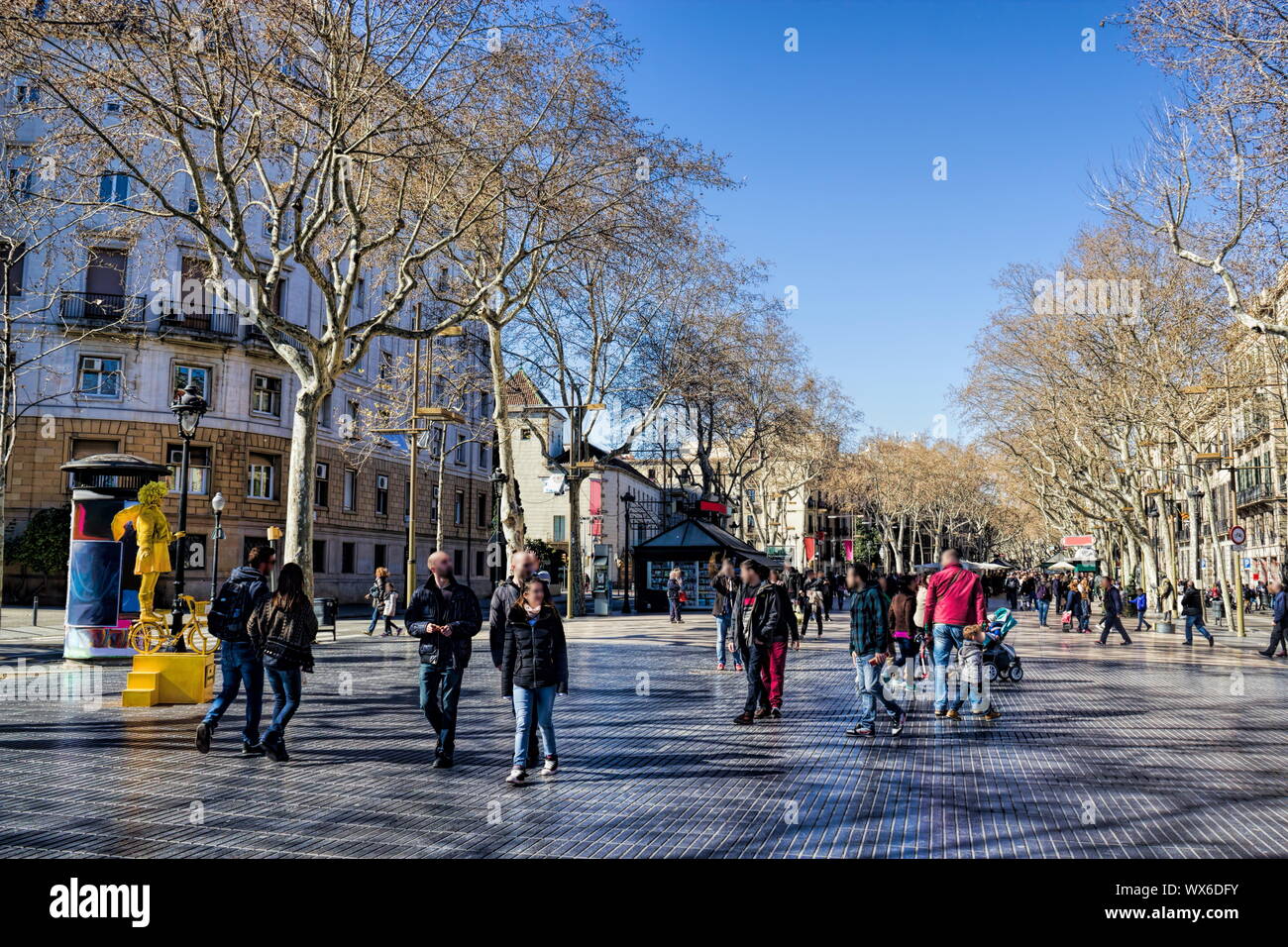 Barcellona Les Rambles Foto Stock