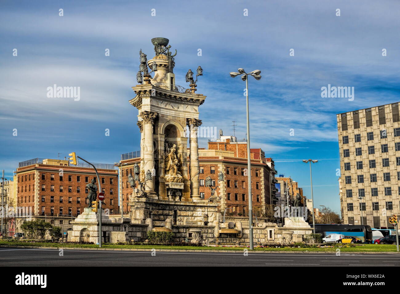 Placca di Barcellona d Espanya Foto Stock