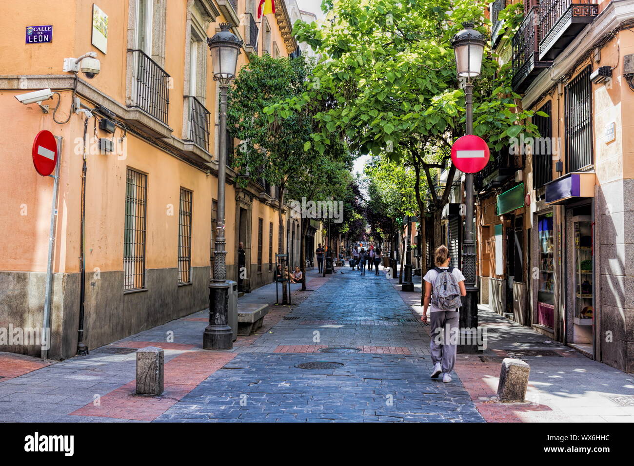 Madrid, quartiere di Huertas Foto Stock